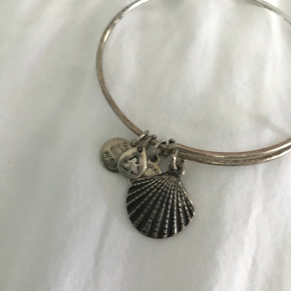 🛍 Alex and Ani silver shell bracelet - Picture 2 of 2